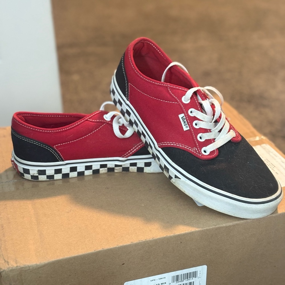Vans Red and Black Sneakers